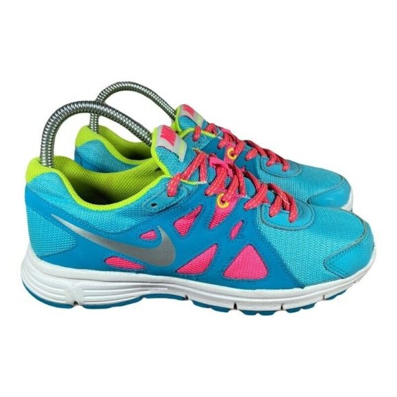 Nike Girls Revolution 2 GS Sneakers Blue 555090-402 Athletic Lace Up Shoes 5 - Picture 1 of 8